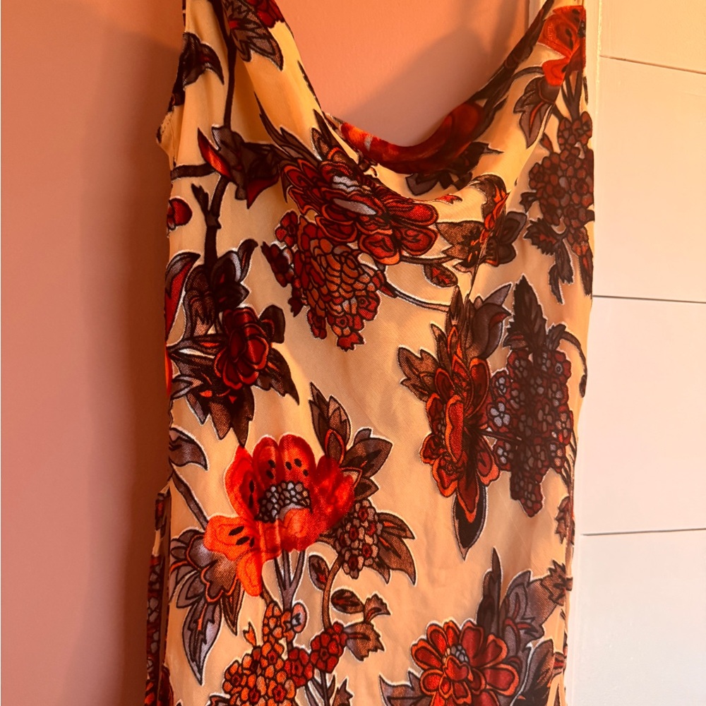 Rat & Boa Floral Midi Dress in Red and Black - Picture 2 of 10